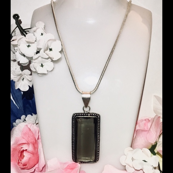 Baguette Cut Gemstone Handmade Pendant Necklace - Picture 5 of 7